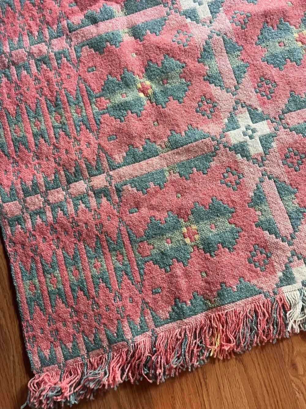 Brynkir 100% Wool Welsh Collectors Vintage Tapestry Coverlet Blanket 242 x 231cm